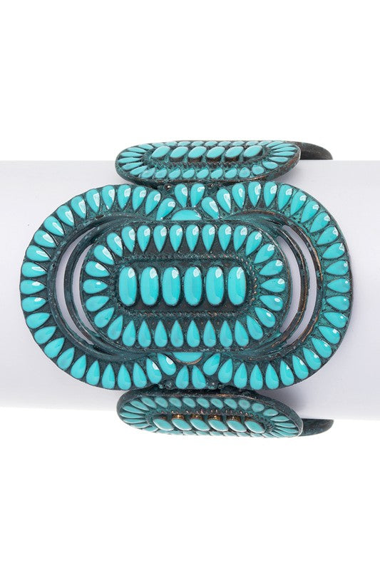 Wild West Enamel Stretch Bracelet